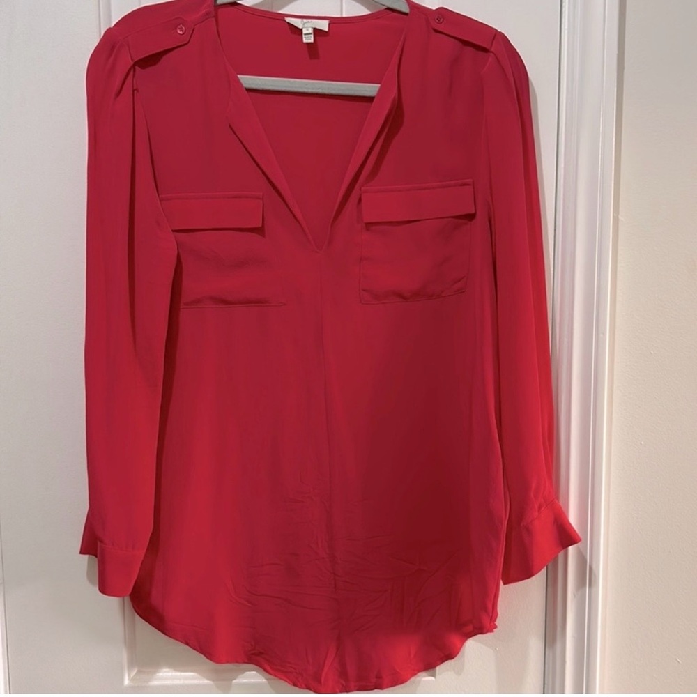 Joie Scarlet Blouse with V-Neck